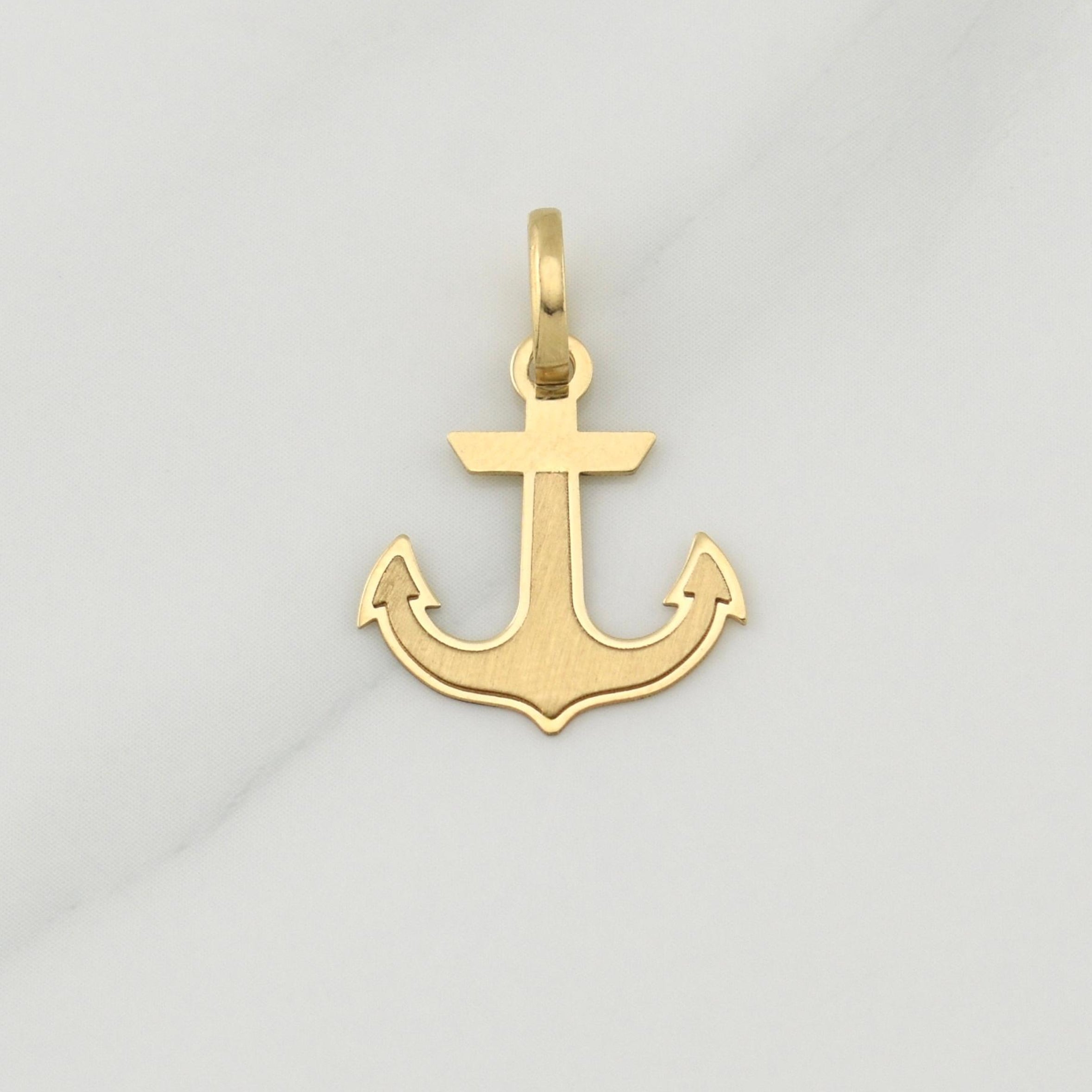Pendant Anchor 0.8 g / 3/4 in 18K Yellow Gold