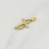 Dije Cruz 1.1 g / 1 in Oro Amarillo 18K