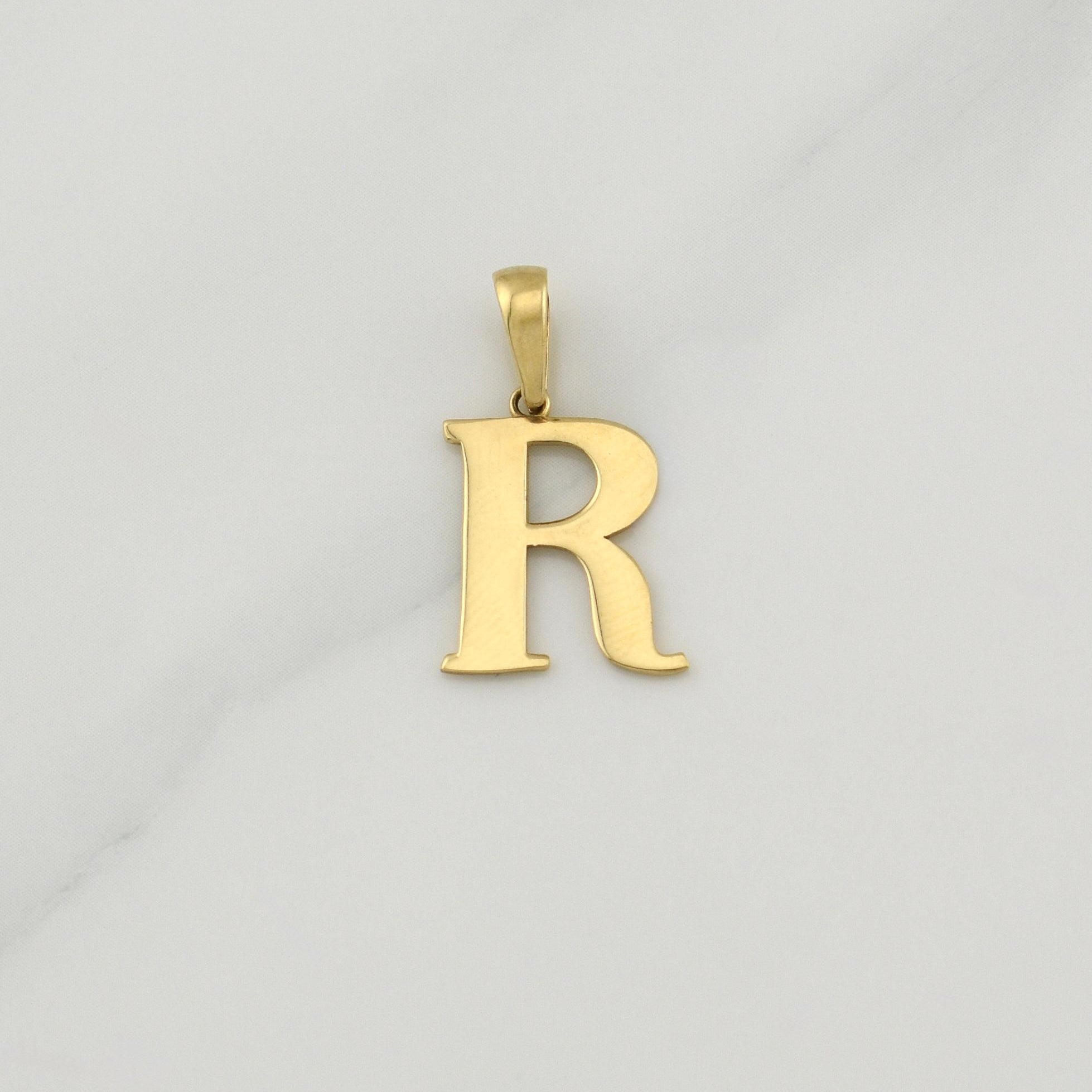 Dije Letra R 1.45 g / 3/4 in Oro Amarillo 18K
