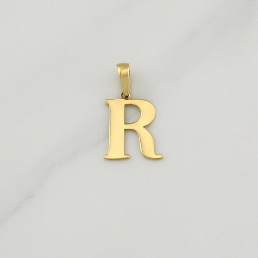Dije Letra R 1.45 g / 3/4 in Oro Amarillo 18K