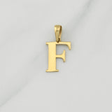 Pendant Letter F 1 g / 3/4 in Yellow Gold 18K