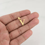 Dije Letra V 1.15 g / 3/4 in Oro Amarillo 18K