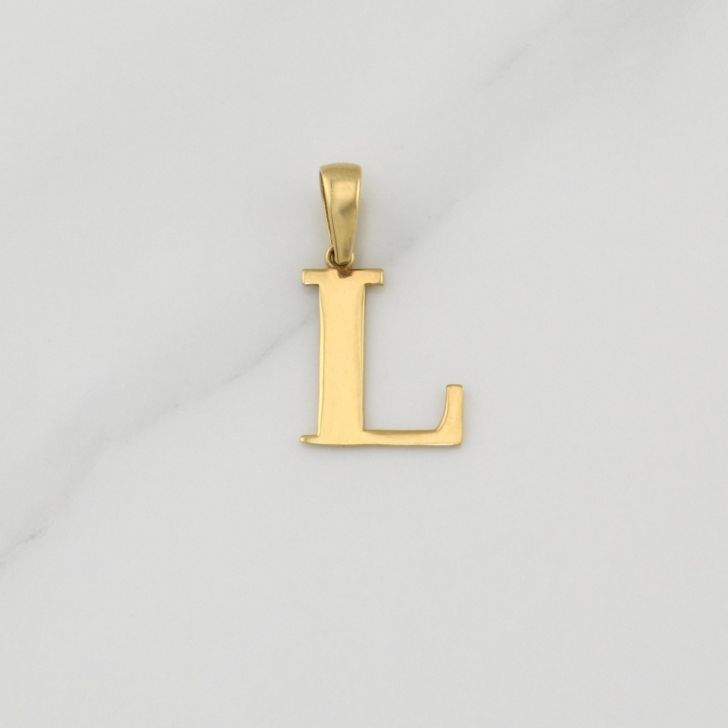 Dije Letra L 1 g / 3/4 in Oro Amarillo 18K