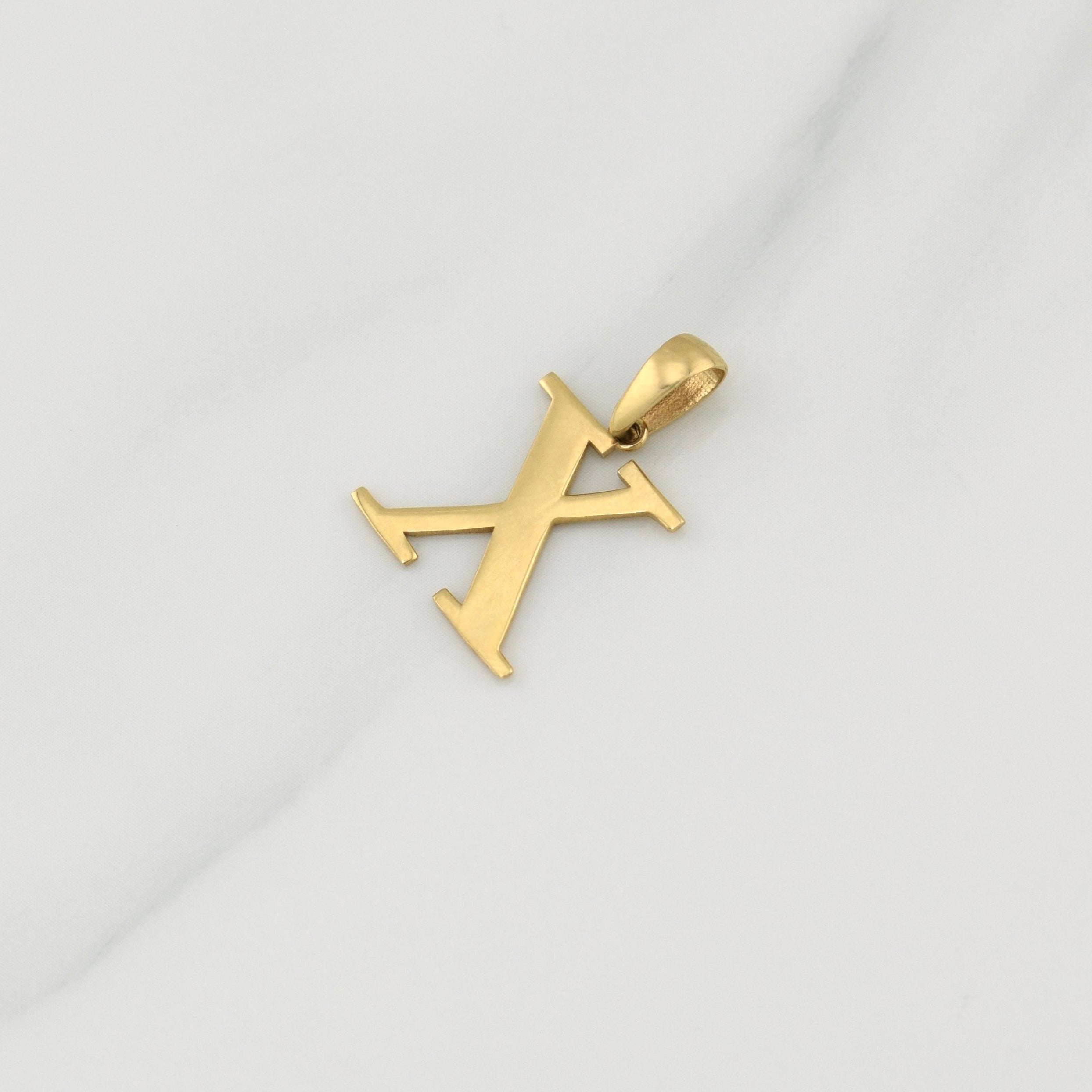 Dije Letra X 1.2 g / 3/4 in Oro Amarillo 18K