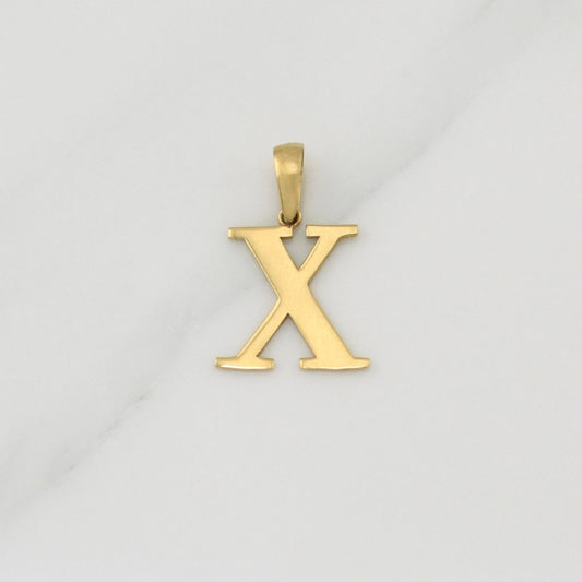 Dije Letra X 1.2 g / 3/4 in Oro Amarillo 18K