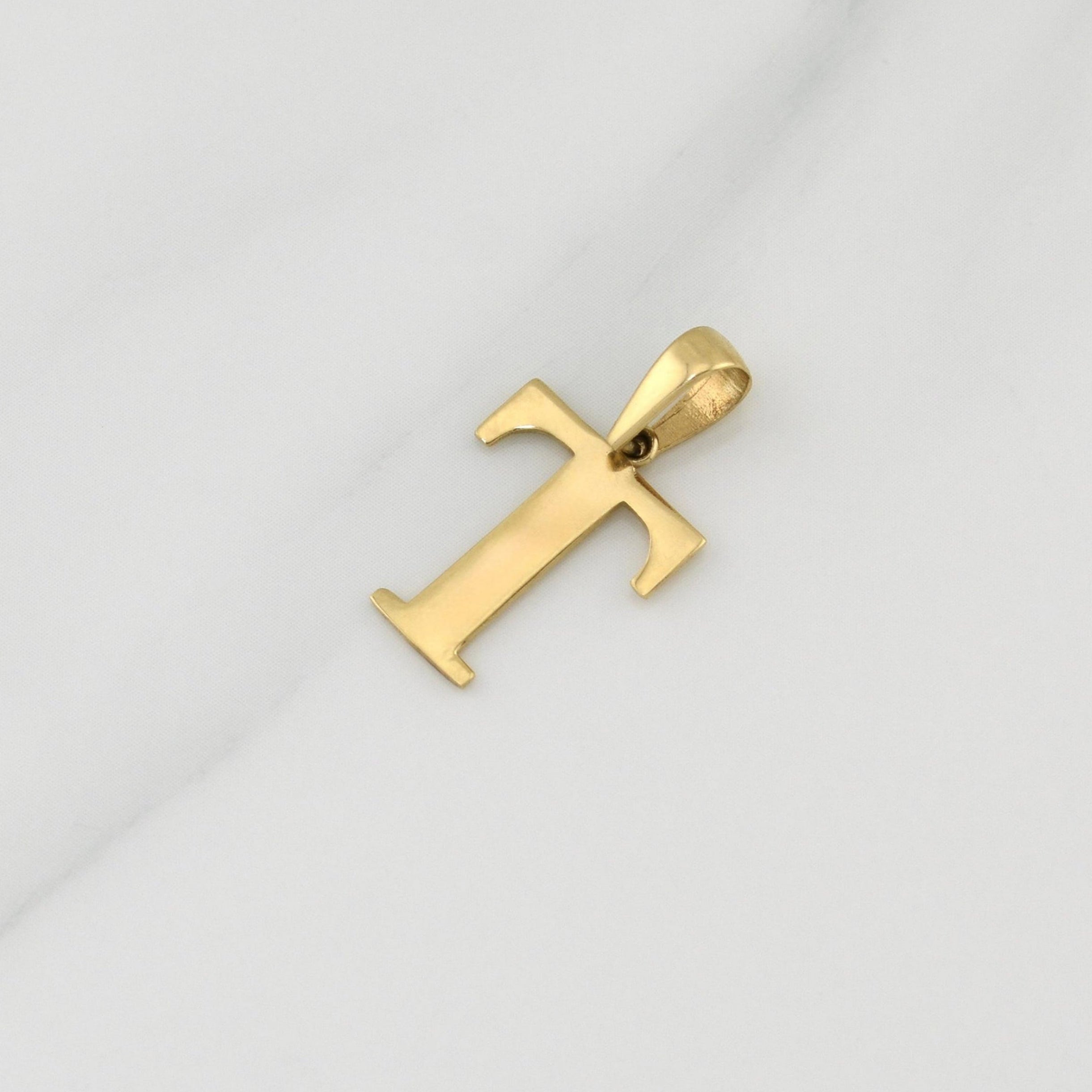 Pendant Letter T 1 g / 3/4 in Yellow Gold 18K