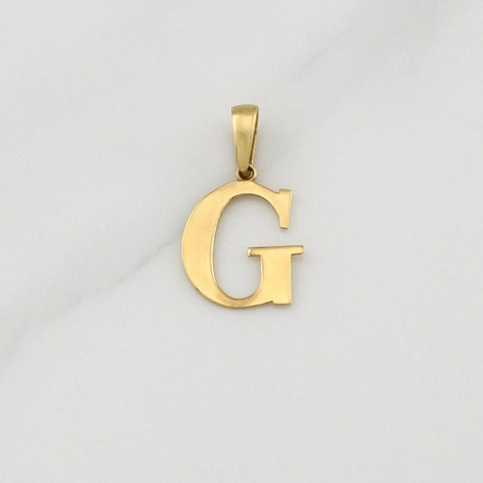 Dije Letra G 1.15 g / 3/4 in Oro Amarillo 18K