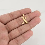 Dije Letra X 1.2 g / 3/4 in Oro Amarillo 18K