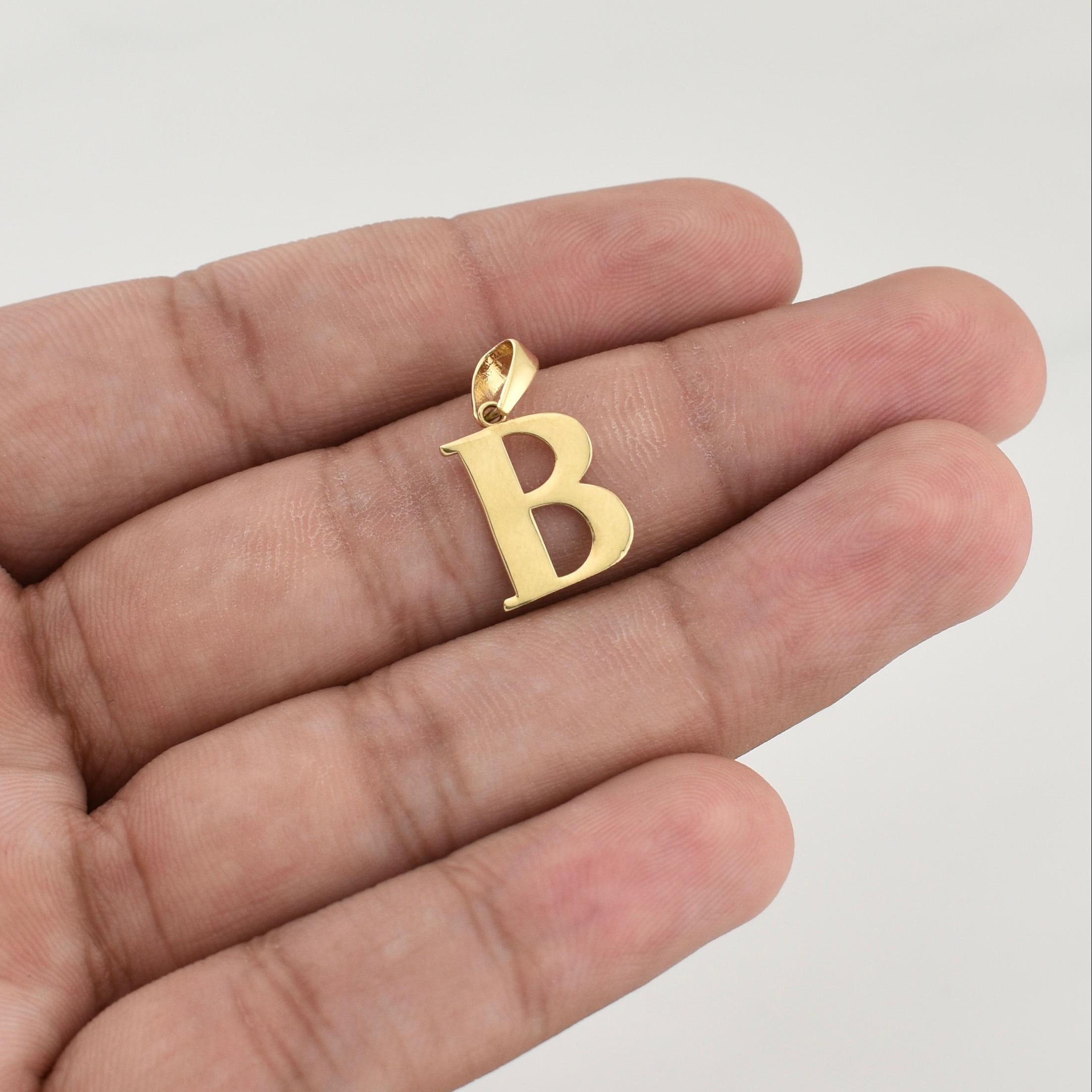 Dije Letra B 1.5 g / 3/4 in Oro Amarillo 18K