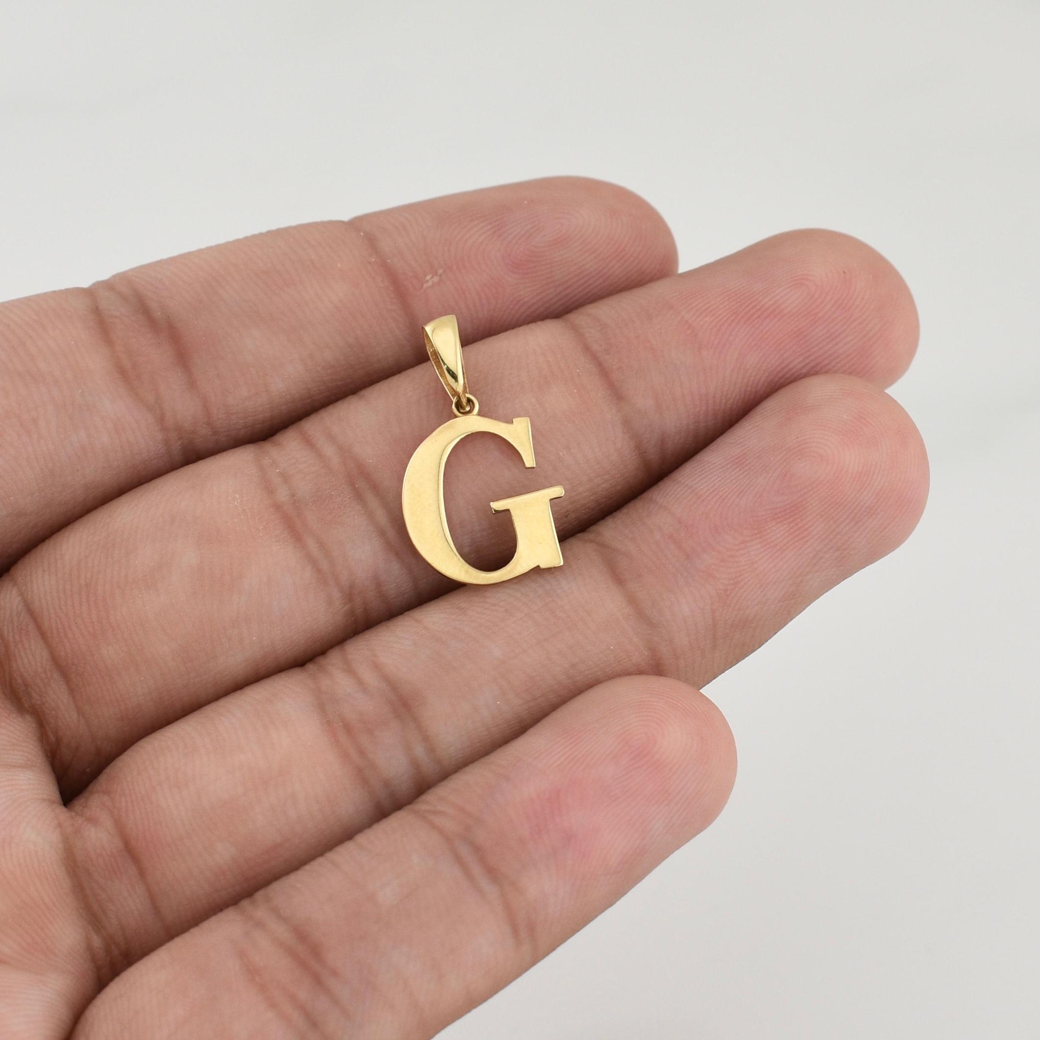 Pendant Letter G 1.15 g / 3/4 in Yellow Gold 18K