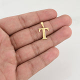 Pendant Letter T 1.1 g / 3/4 in Yellow Gold 18K