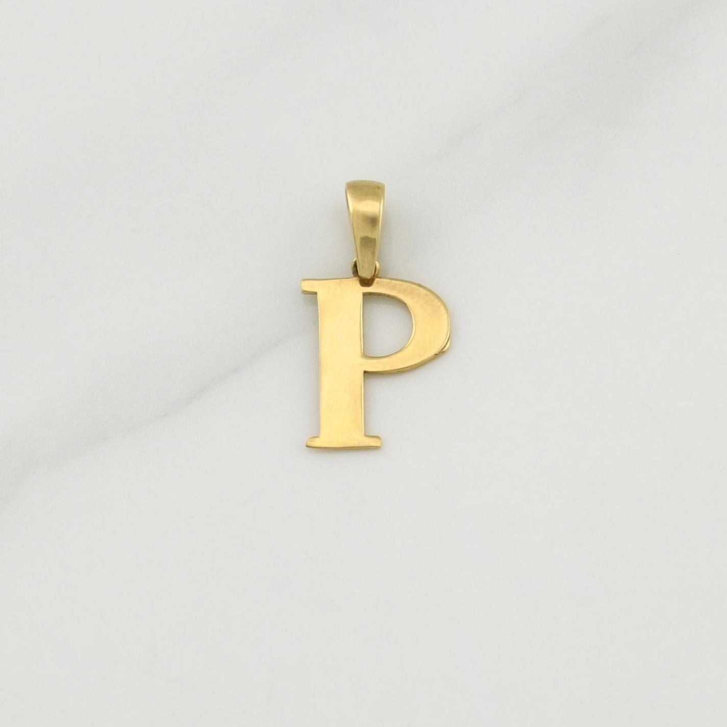 Pendant Letter P 1 g / 3/4 in Yellow Gold 18K