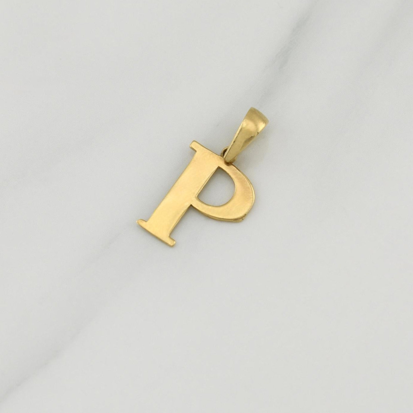 Pendant Letter P 1 g / 3/4 in Yellow Gold 18K