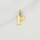 Pendant Letter P 1 g / 3/4 in Yellow Gold 18K
