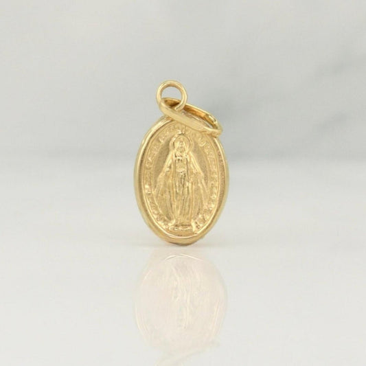 Dije Virgen Milagrosa 0.4 g / 3/4 in Oro Amarillo 18K