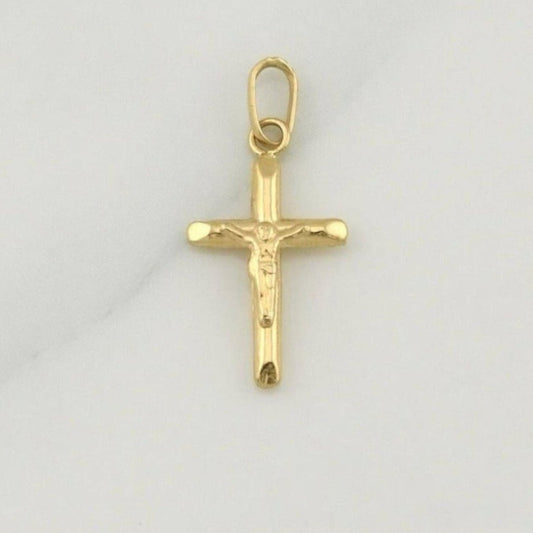 Dije Cruz Cristo 0.3 g / 3/4 in Oro Amarillo 18K