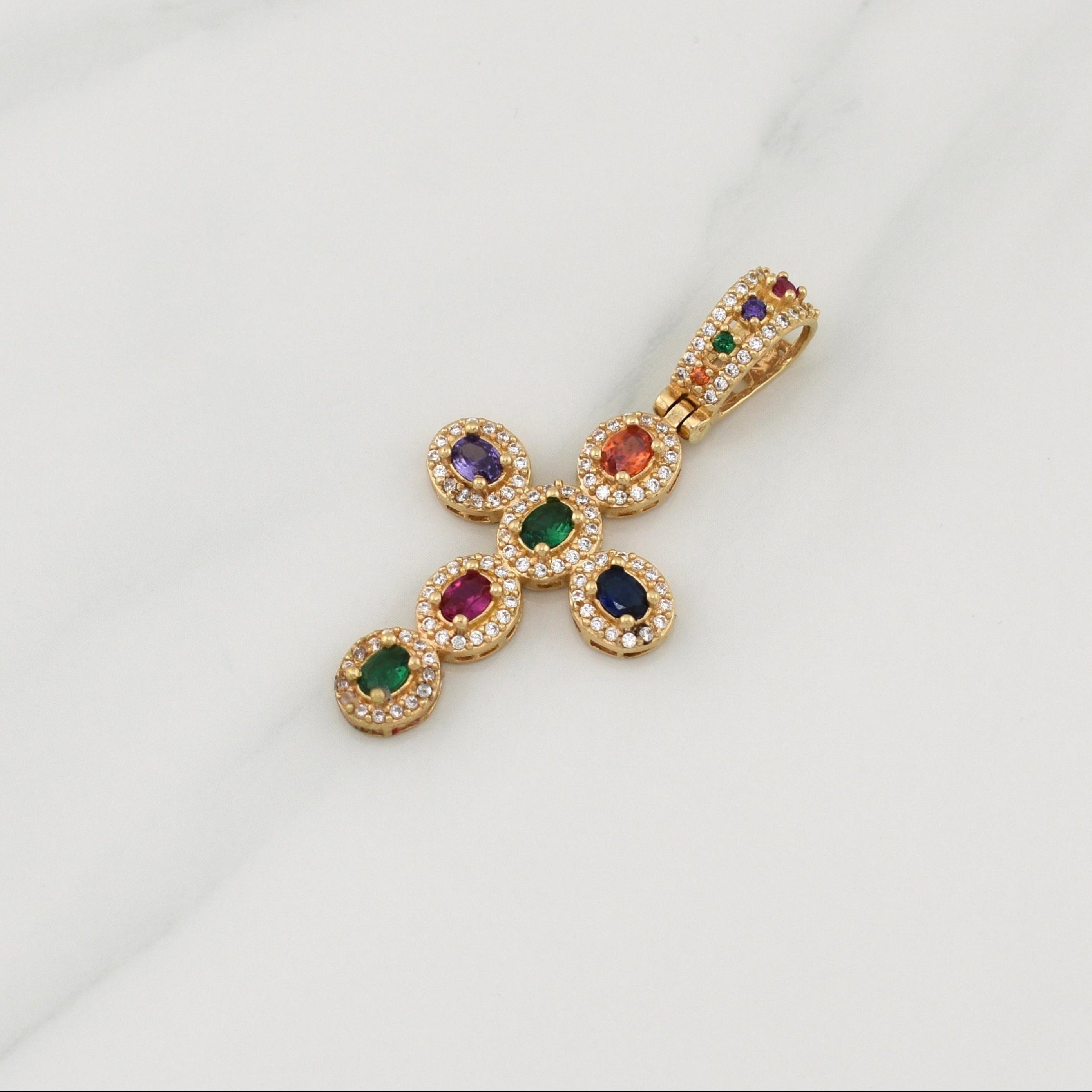 Dije Cruz Tupida 5.15 g / 1 3/4 in Oro Amarillo 18K
