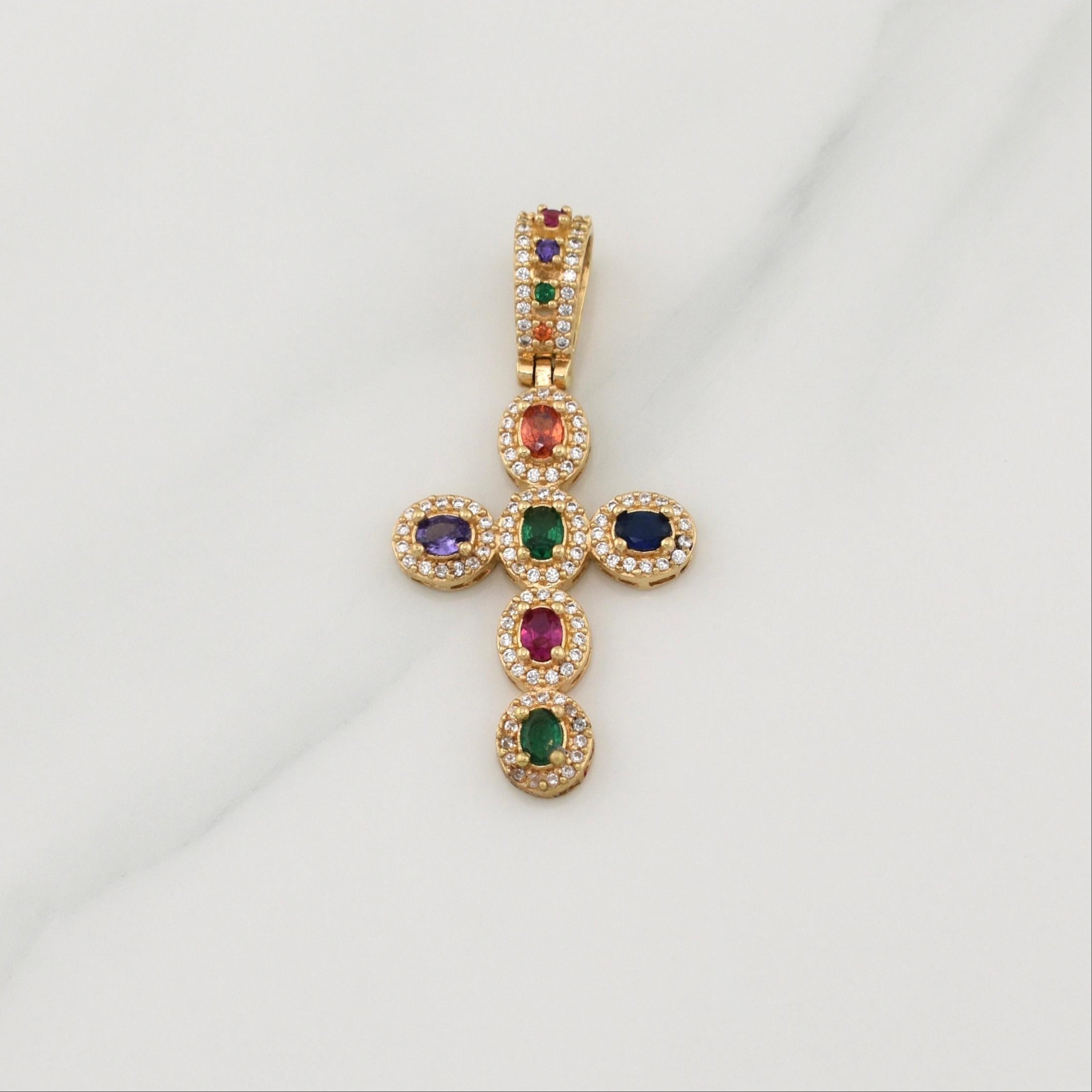 Dije Cruz Tupida 5.15 g / 1 3/4 in Oro Amarillo 18K