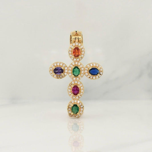 Dije Cruz Tupida 5.15 g / 1 3/4 in Oro Amarillo 18K
