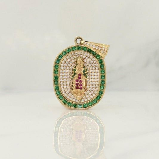 Dije Medalla Virgen Guadalupe 6.9 g / 1 1/2 in Oro Amarillo 18K