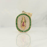 Dije Medalla Virgen Guadalupe 6.9 g / 1 1/2 in Oro Amarillo 18K