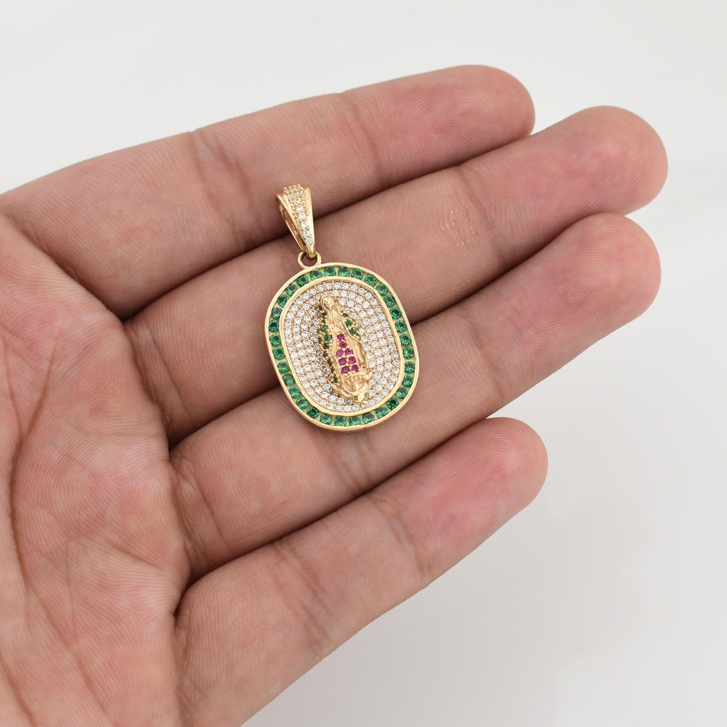 Dije Medalla Virgen Guadalupe 6.9 g / 1 1/2 in Oro Amarillo 18K
