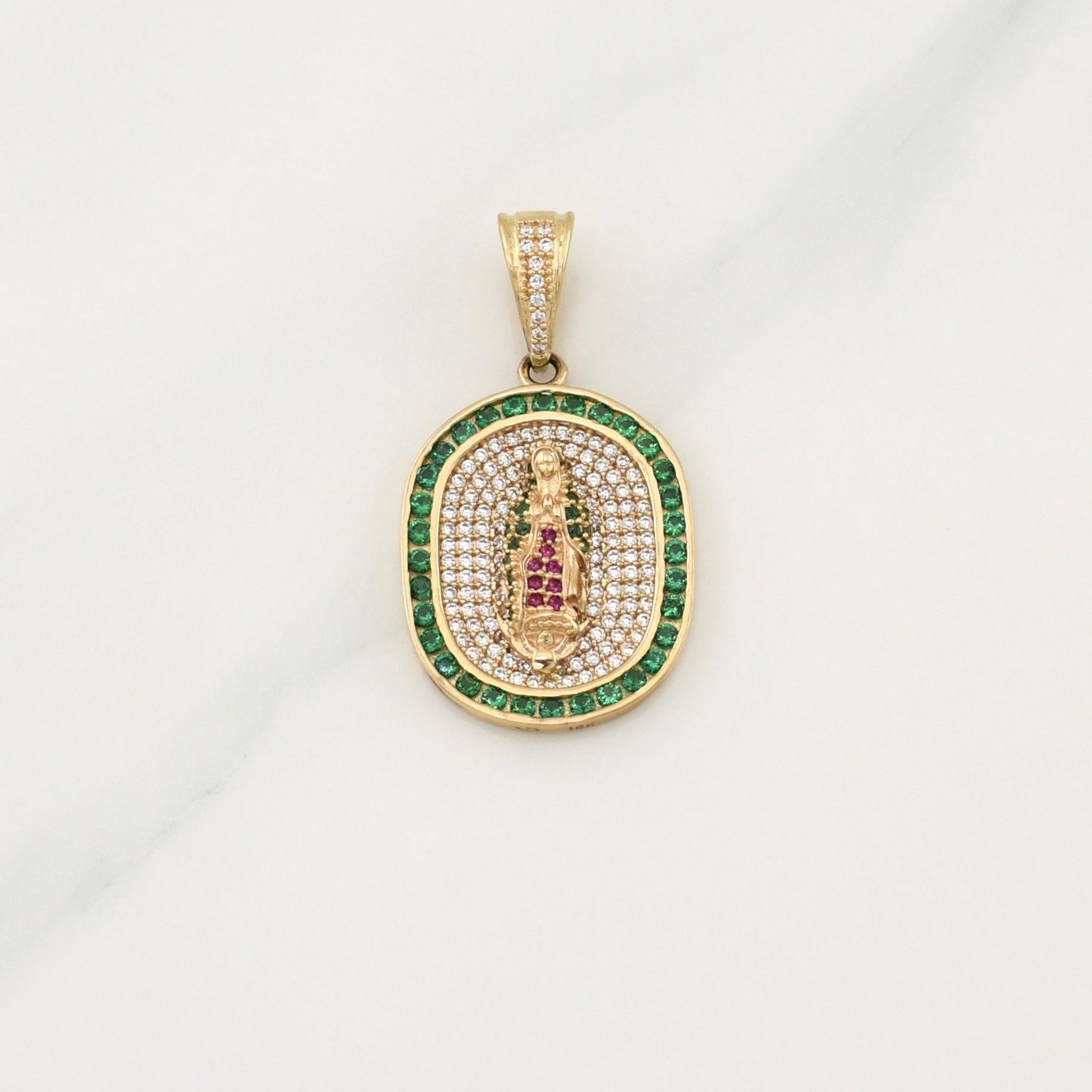 Dije Medalla Virgen Guadalupe 6.9 g / 1 1/2 in Oro Amarillo 18K