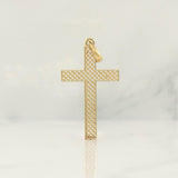 Pendant Cross Mesh 2.25 g / 1 3/4 in Yellow Gold 18K