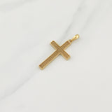 Pendant Cross Mesh 2.25 g / 1 3/4 in Yellow Gold 18K