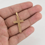 Pendant Cross Mesh 2.25 g / 1 3/4 in Yellow Gold 18K