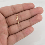 Dije Cruz 0.5 g / 3/4 in Oro Amarillo 18K