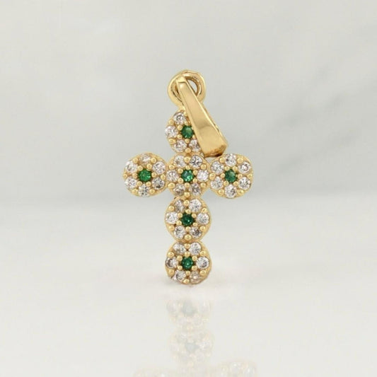 Dije Cruz Tupida 1.7 g / 1 in Oro Amarillo 18K