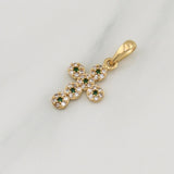 Dije Cruz Tupida 1.8 g / 1 in Oro Amarillo 18K