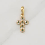 Dije Cruz Tupida 1.7 g / 1 in Oro Amarillo 18K