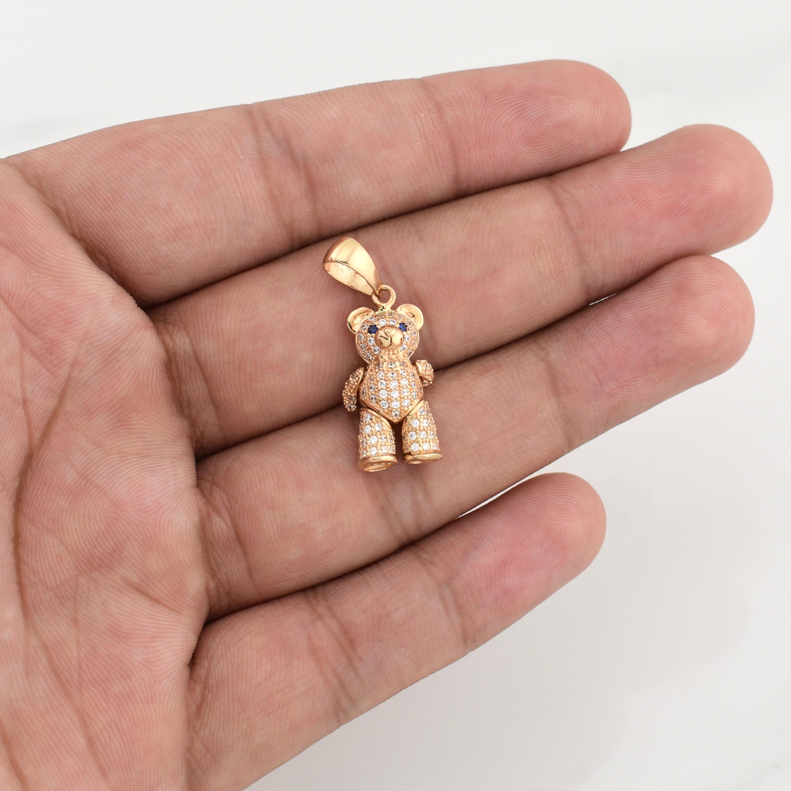 Dije Oso Articulado 4.4 g / 1 1/4 in Oro Amarillo 18K