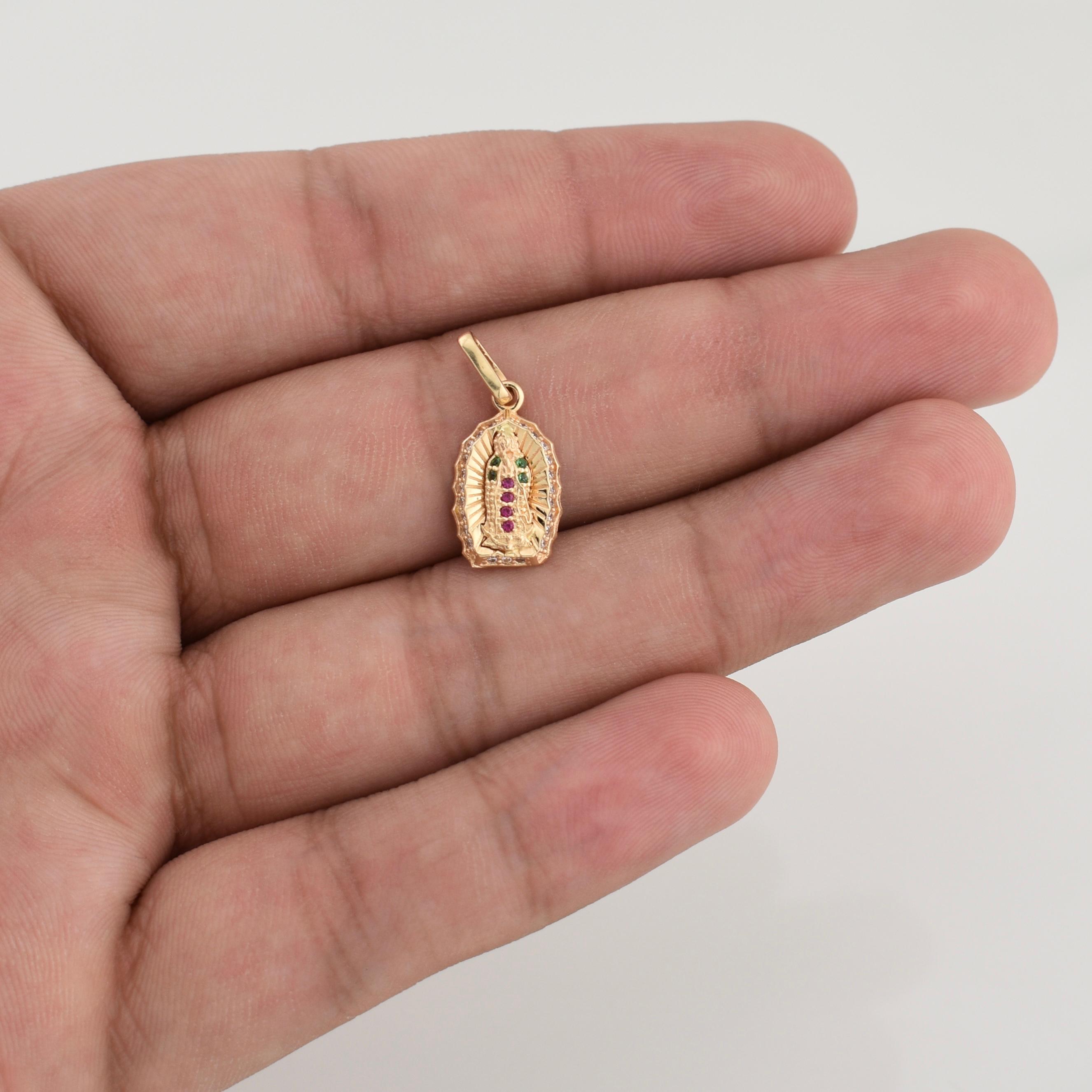 Dije Virgen De La Guadalupe 1.35 g / 3/4 in Oro Amarillo 18K