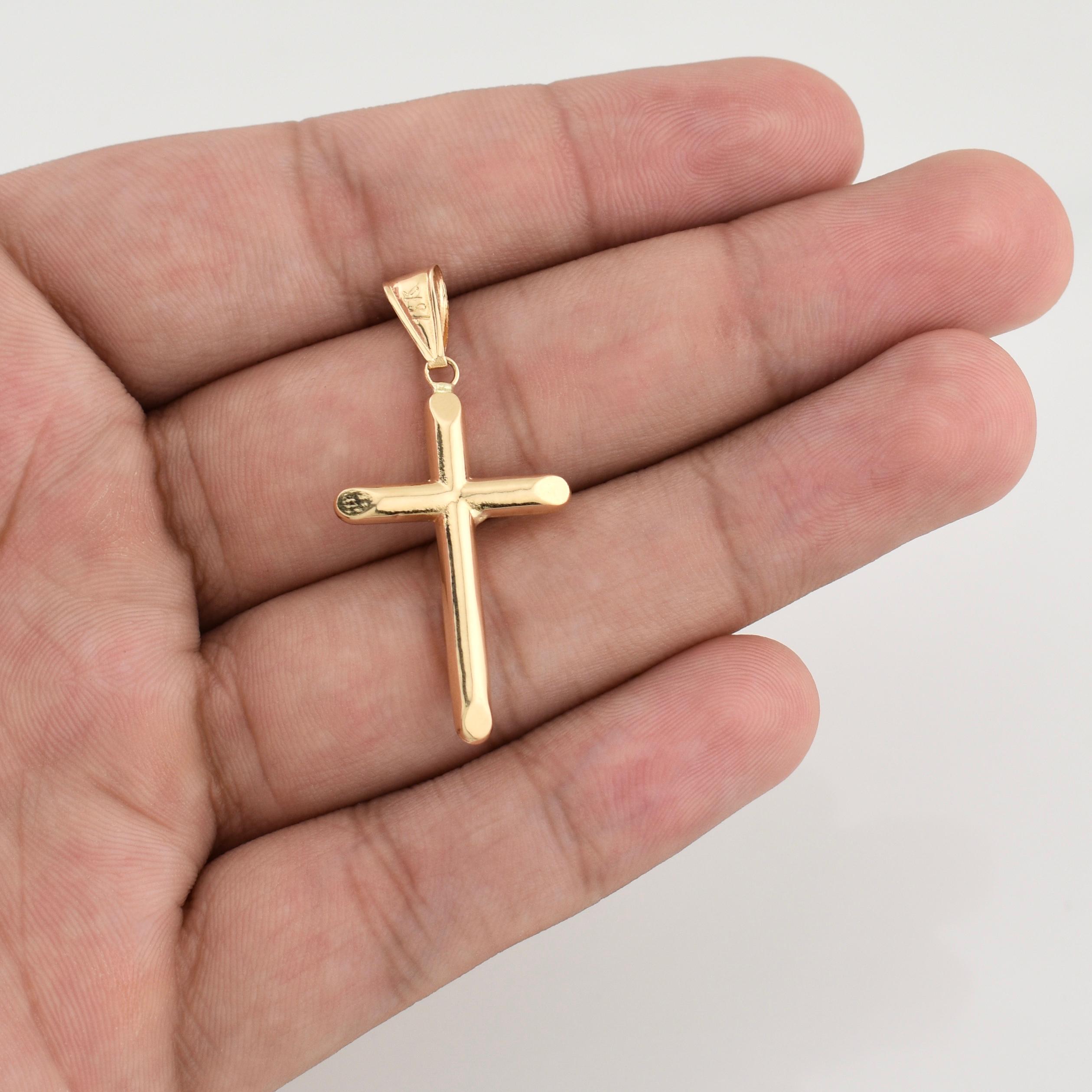 Dije Cruz 1.3 g / 1 3/4 in Oro Amarillo 18K