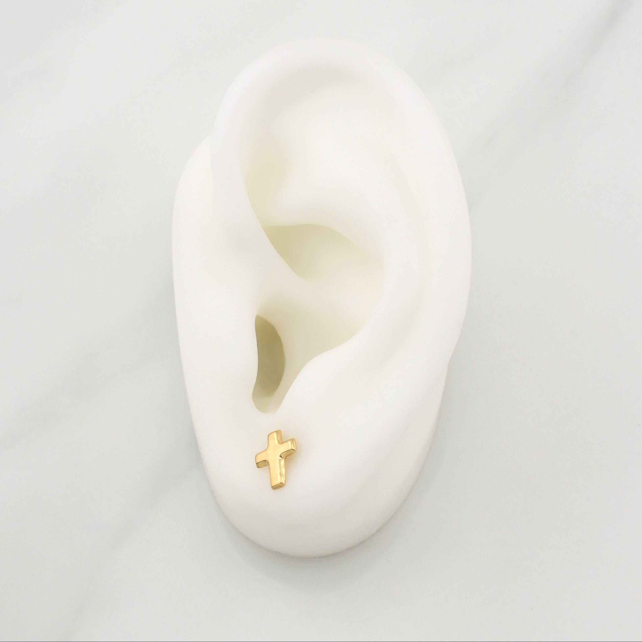 Topos Cruz 0.65 g / in / 9 mm Oro Amarillo 18K
