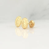 Stud Earrings Virgen De La Guadalupe 0.7 g / in / 8 mm Yellow Gold 18K