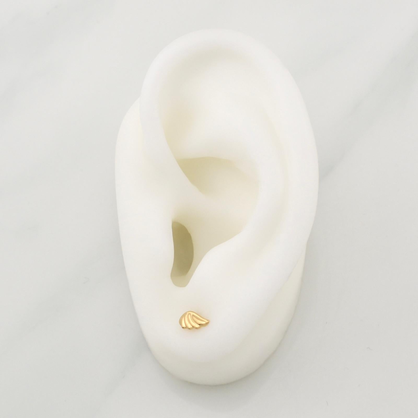 Topos Ala 0.5 g / in / 8 mm Oro Amarillo 18K