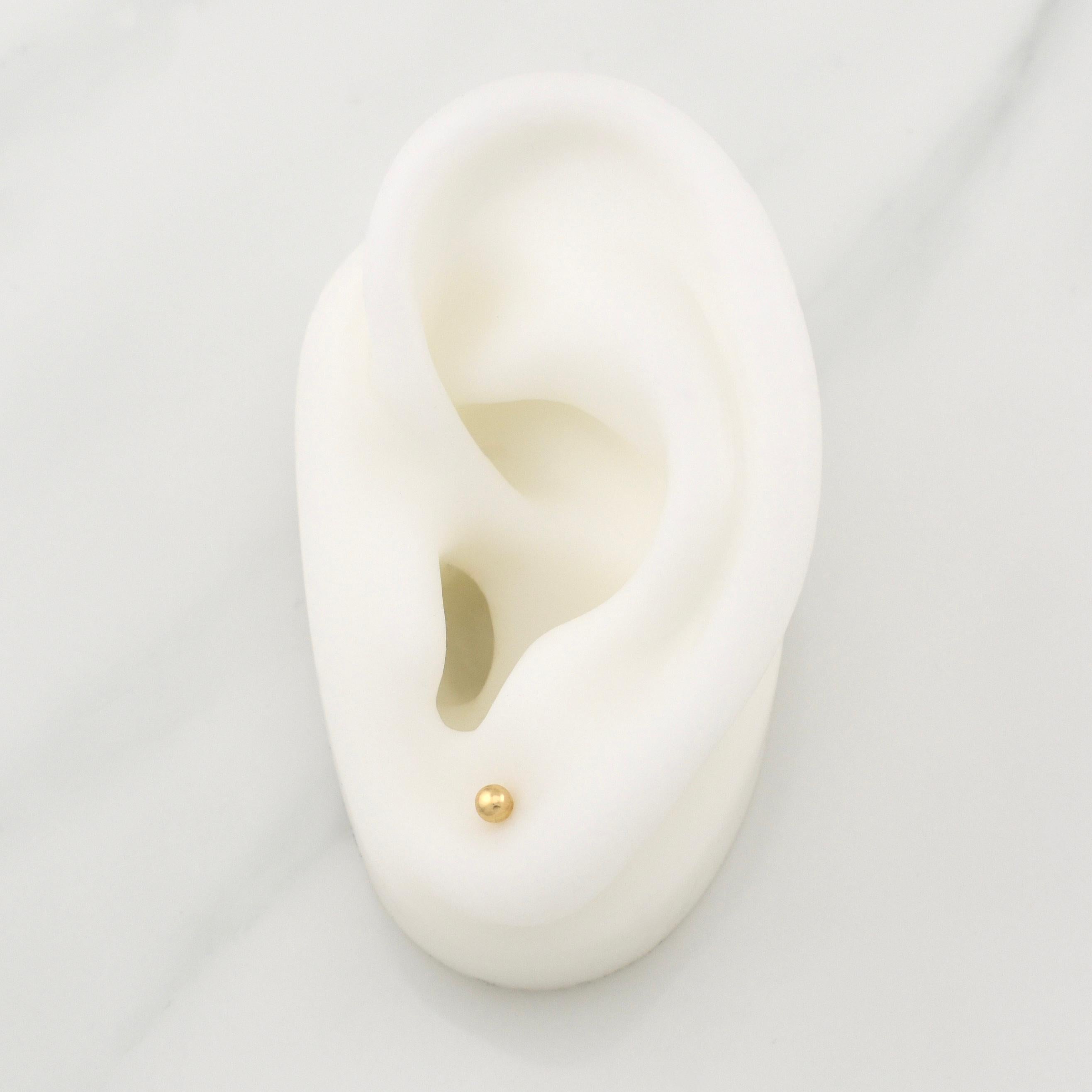 Topos Bola 0.4 g / in / 3 mm Oro Amarillo 18K