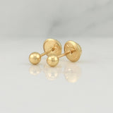 Topos Bola 0.4 g / in / 3 mm Oro Amarillo 18K