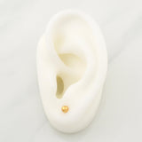 Stud Earrings Bead 0.45 g / in / 4 mm Yellow Gold 18K