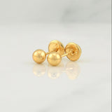 Stud Earrings Bead 0.45 g / in / 4 mm Yellow Gold 18K