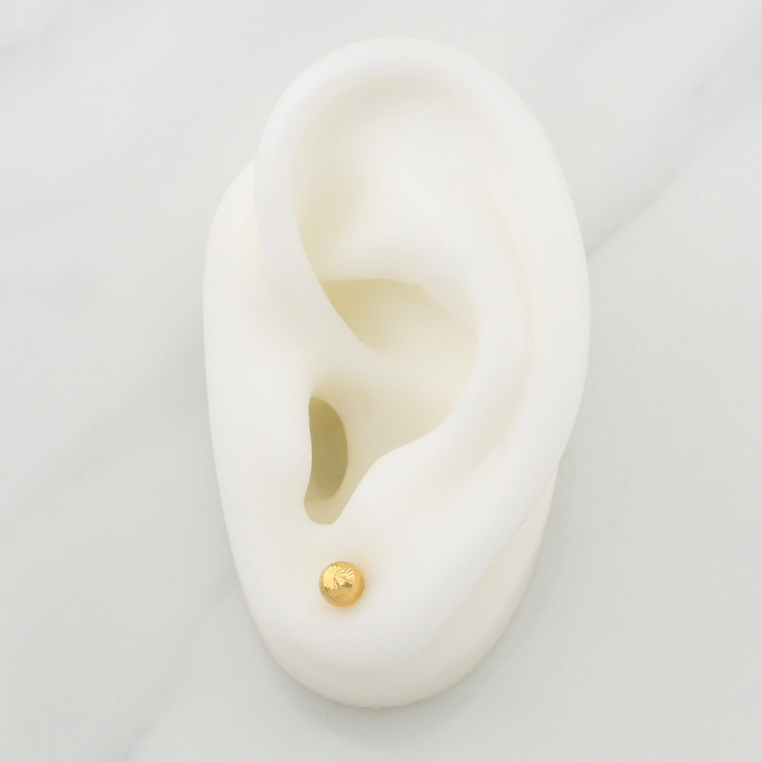 Topos Bola 0.6 g / in / 5 mm Oro Amarillo 18K