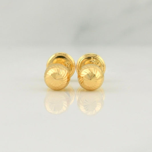Stud Earrings Bead 0.6 g / in / 5 mm Yellow Gold 18K
