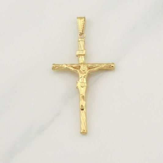 Dije Cruz Cristo 1.9 g / 2 1/4 in Oro Amarillo 18K