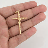 Dije Cruz Cristo 1.9 g / 2 1/4 in Oro Amarillo 18K