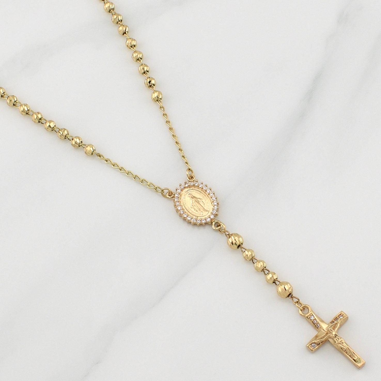 Rosario Virgen Milagrosa 8.65 g / 20 1/2 in / 3 - 4 mm Oro Amarillo 18K