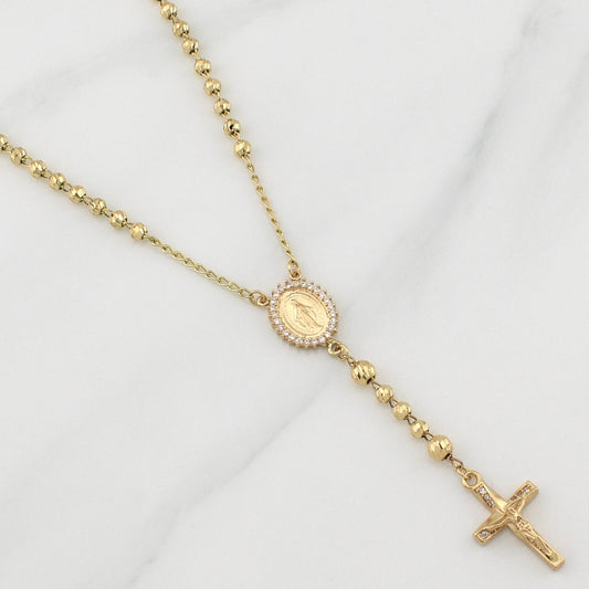 Rosario Virgen Milagrosa 8.65 g / 20 1/2 in / 3 - 4 mm Oro Amarillo 18K
